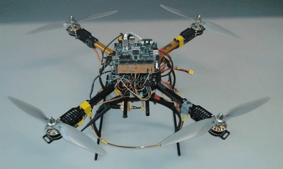 The autonomous quadcopter built during the EAGLE engineering project